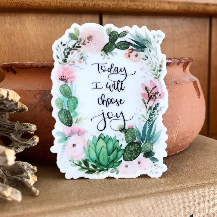 Hoje vou escolher a etiqueta da alegria por atacado de Selah&Bloom