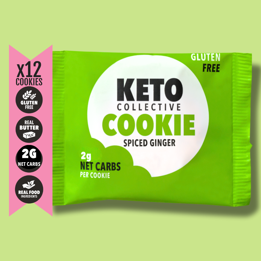 Keto Collective – wholesale Biscuit – KETO COOKIES - SPICED GINGER 2g NET CARBS - 30g COOKIE x12 3