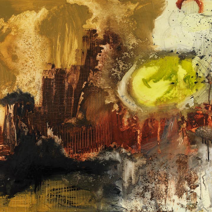 #110616 <br>Abstract Art Canvas Print <br> Title: A Reminder for wholesale by Michel Keck LLC