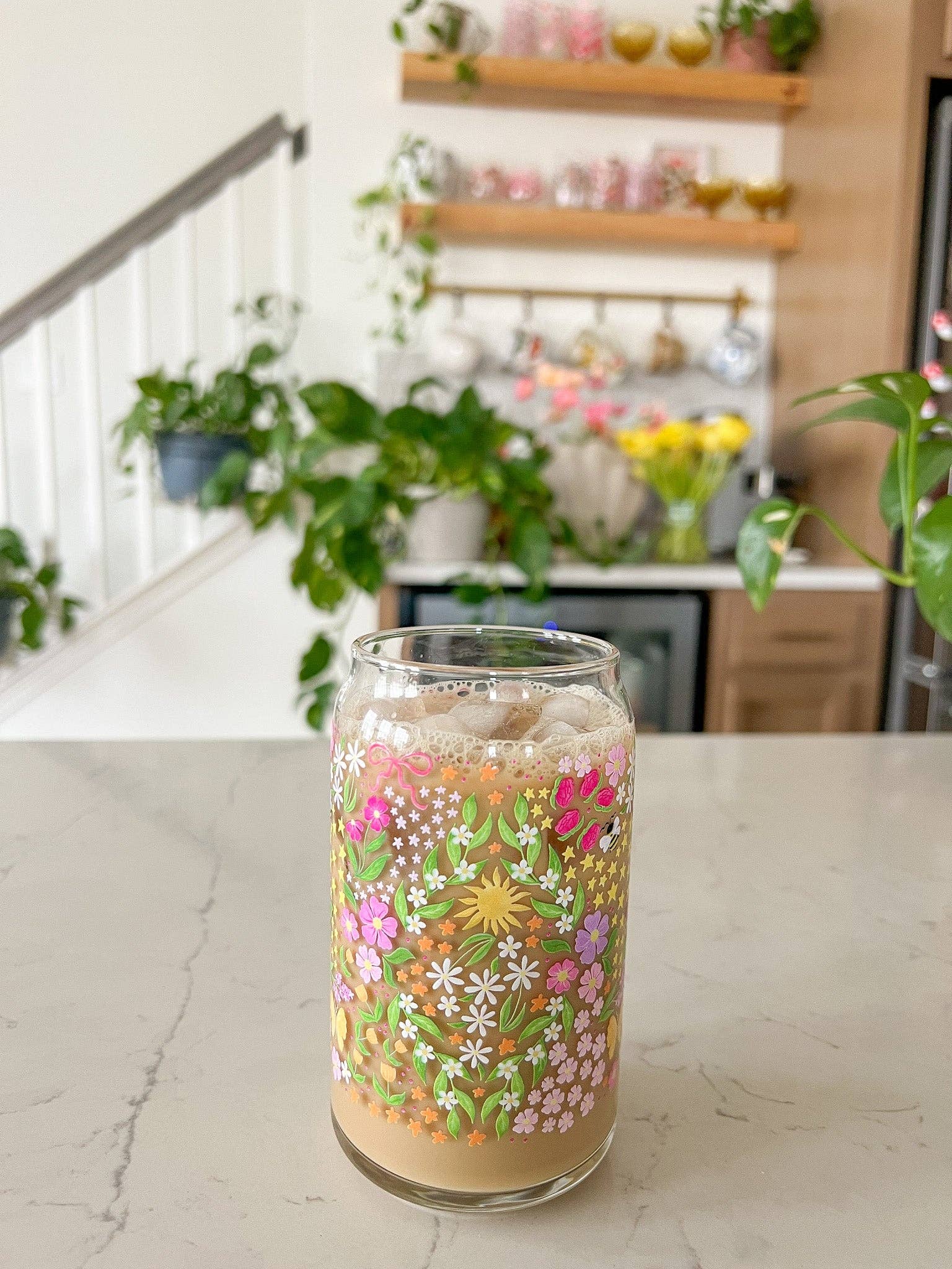 Hart and Flora Shop - Wholesale Drinking Glass/Cup - 16oz Spring Meadow Glass2