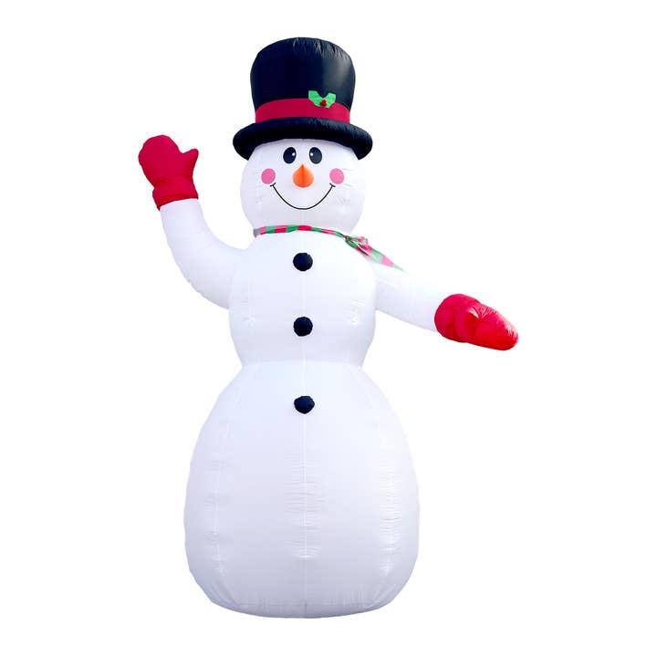 Décoration de Noël gonflable bonhomme de neige de 14,76 pieds H avec lumière LED pour la vente par G128