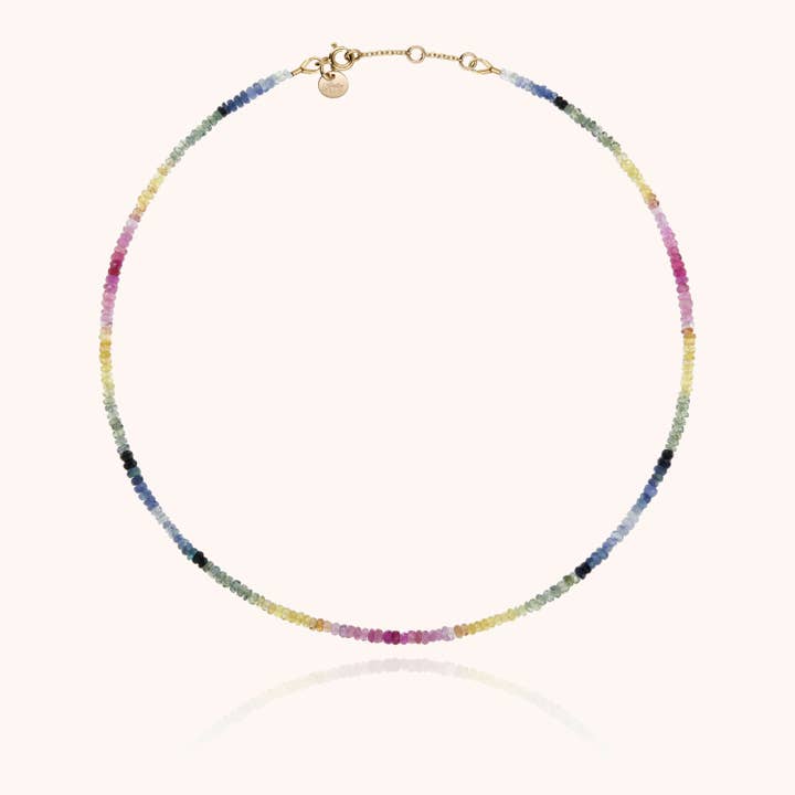 Collier ras du cou Rivière - saphir arc-en-ciel pour la vente par Atelier Paulin US