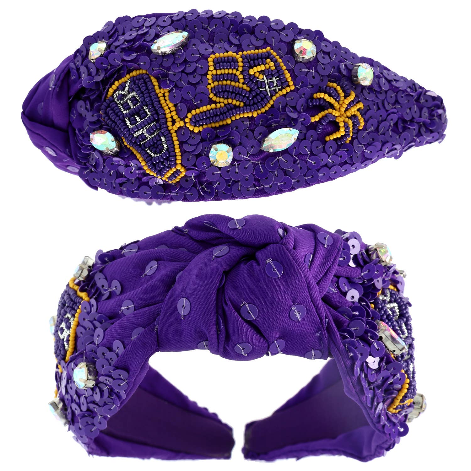 SP Sophia Collection - Wholesale Fashion Headband - Women's - Number 1 Hand Top Knotted Jeweled beaded Headband 4