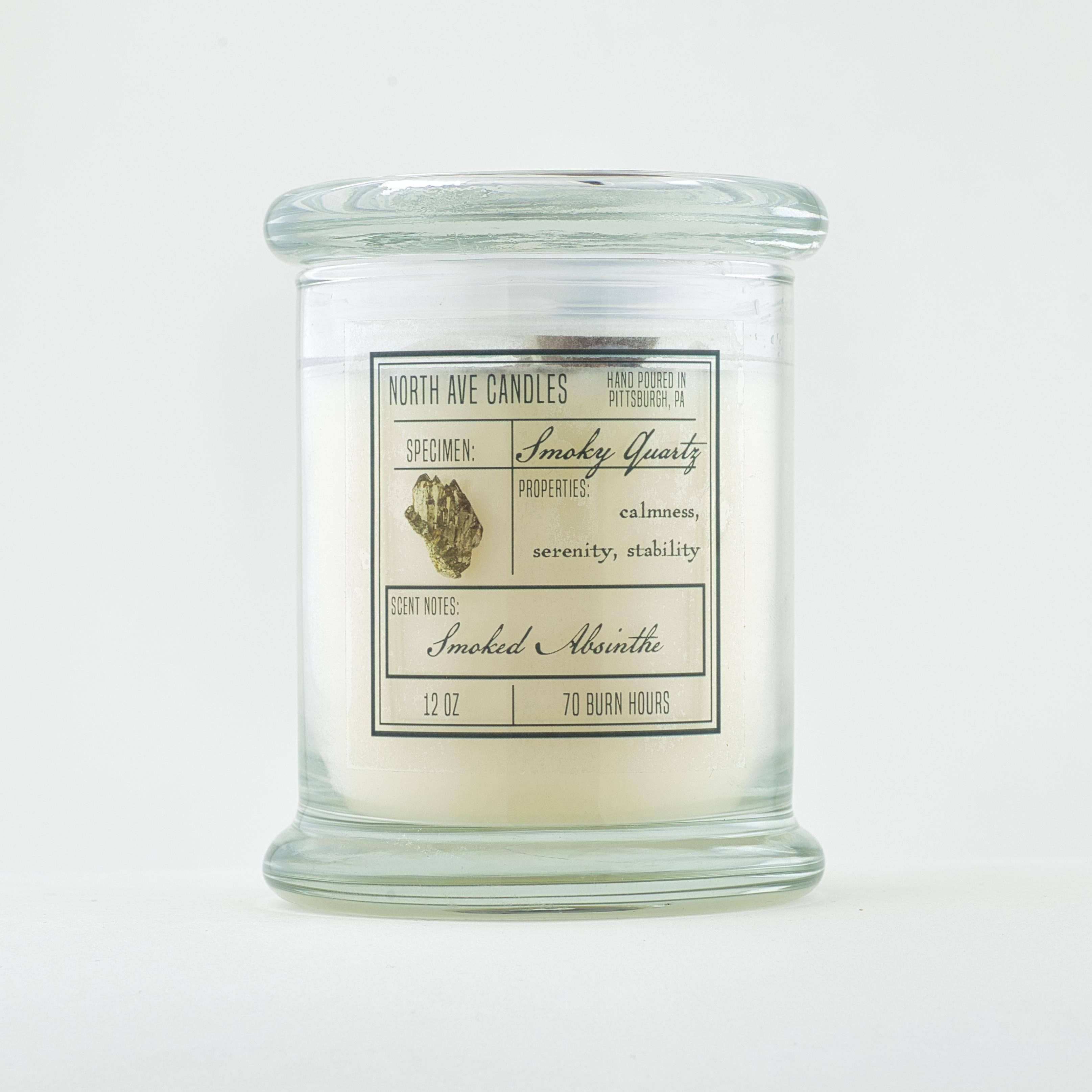 North Ave Candles - Wholesale Jar/Filled Candle - Crystal Candle / Smoky Quartz | Smoked Absinthe1