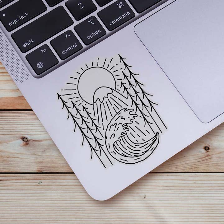 Big Moods - Wholesale Sticker - Black And White Sunny Nature Clear Sticker