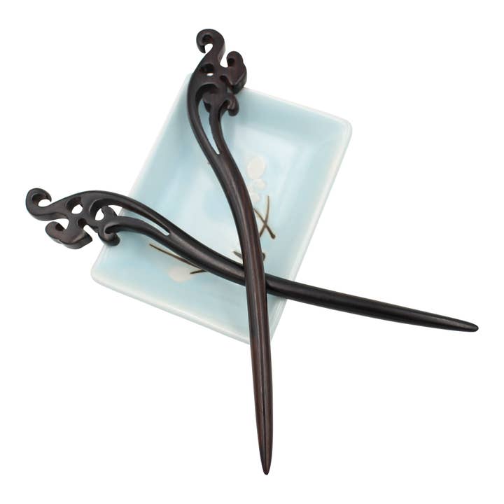 Real Sic – Alfinete de cabelo por atacado – Pauzinho de Sândalo Natural - Bastão de Cabelo de Madeira (Água)3