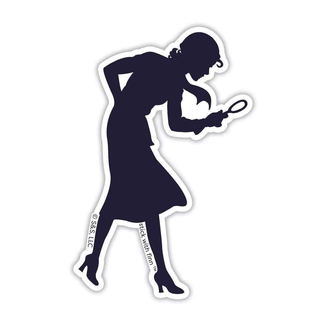 Stick With Finn - Vente Autocollants pour téléphone et ordinateur portable - Autocollant Silhouette Nancy Drew0
