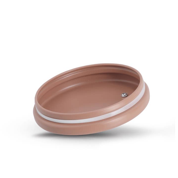 Storage jar, 1300 ml, metal/rubberwood, mocha for wholesale on Faire1