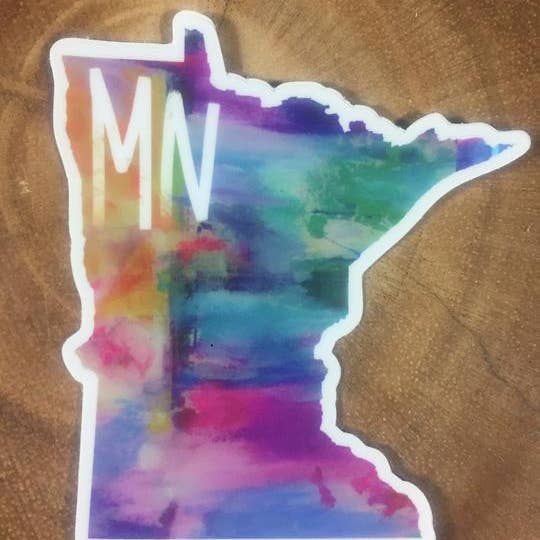MN in Color Sticker for wholesale by Roam Wild Designs