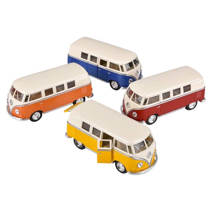 The Toy Network - Wholesale Toy Car/Truck - Kids - 5" Diecast Pull Back 1962 VW Classic Bus 12/Db2