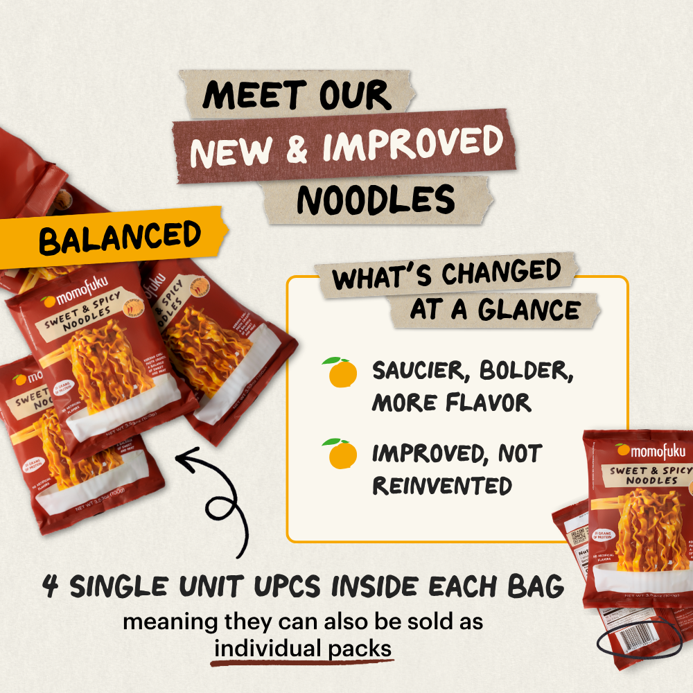 Momofuku - Wholesale Ramen - Sweet & Spicy Noodles | Instant Ramen | Noodles | Mild1