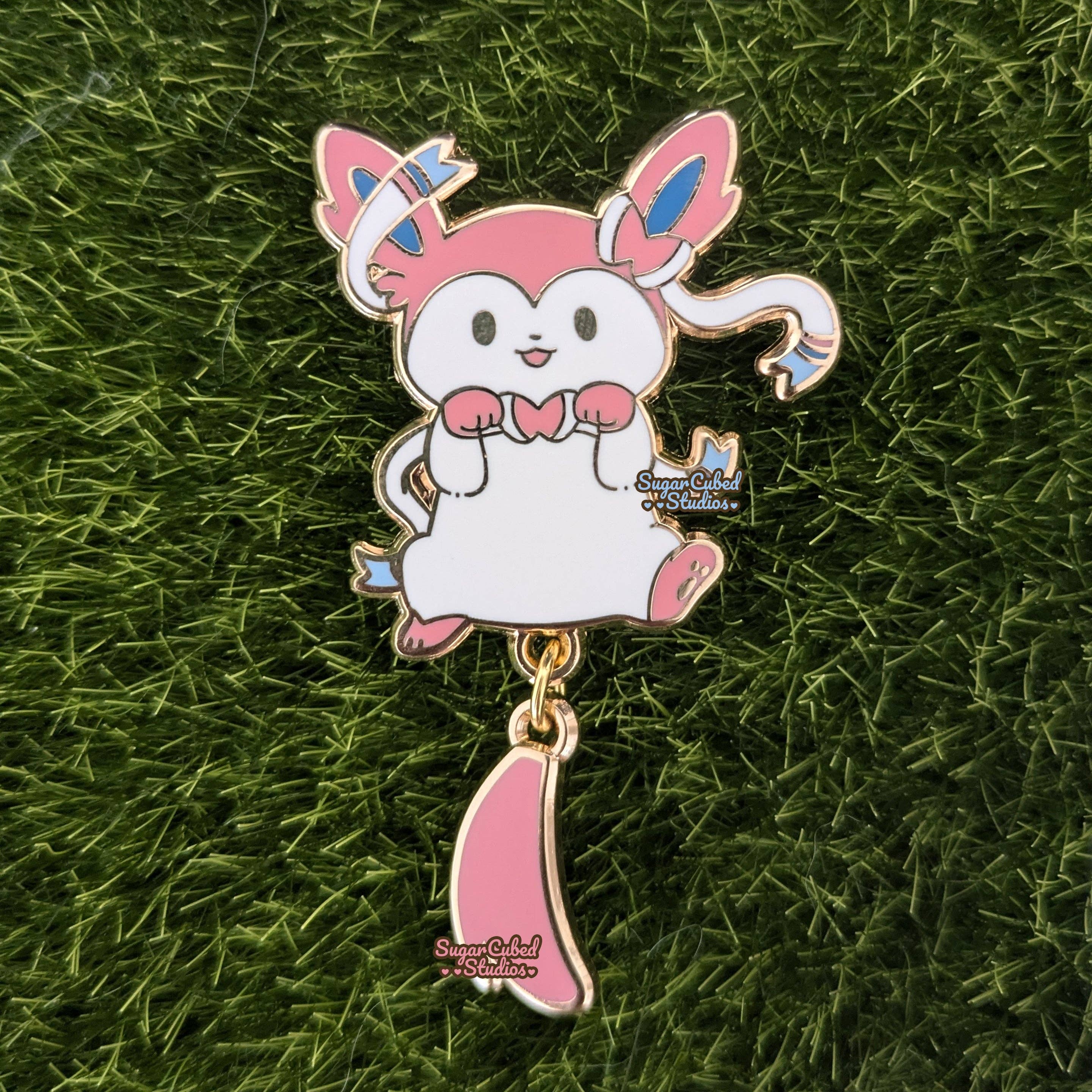 Sugar Cubed Studios - Wholesale Lapel Pin/Button - Eeveelution Dangle Tail Enamel Pins5