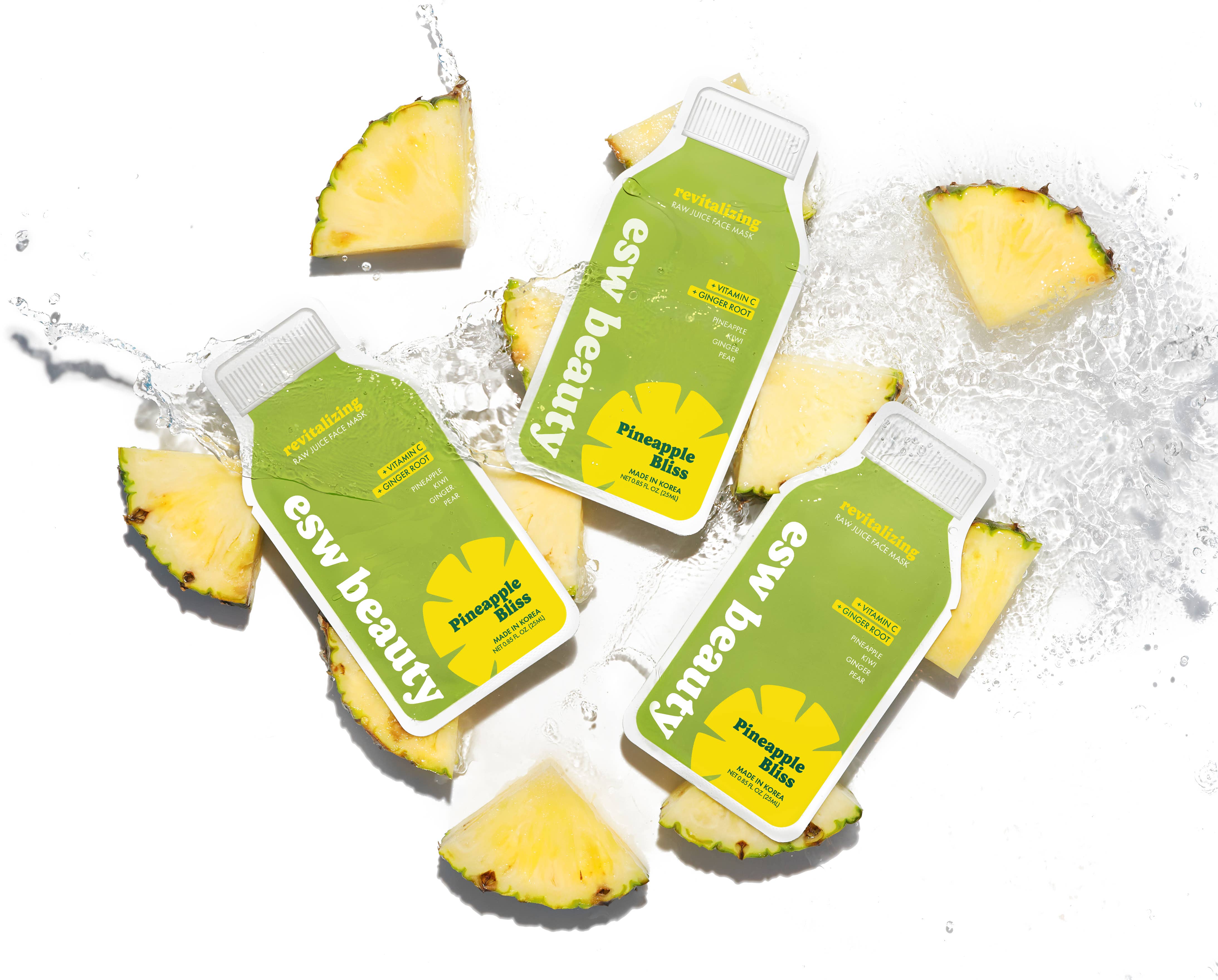 ESW Beauty - Wholesale Skincare Face Mask - Pineapple Bliss Revitalizing Raw Juice Sheet Mask2