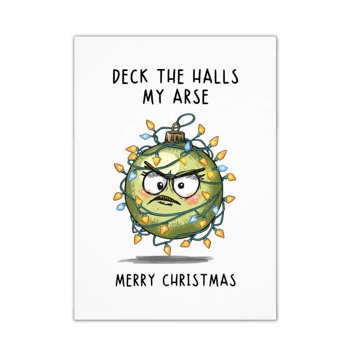 Divertente Biglietto di Natale Sfacciato - Pallina per la vendita all'ingrosso da parte di Smirk & Scribble