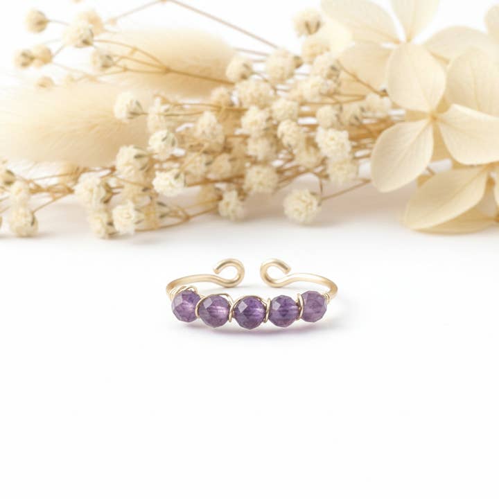Amethist Steen Ring voor wholesale door Produtos Namasté