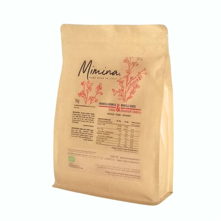 Granola Orange & Canneberges 1kg / 3kg pour la vente par Mimina Granola