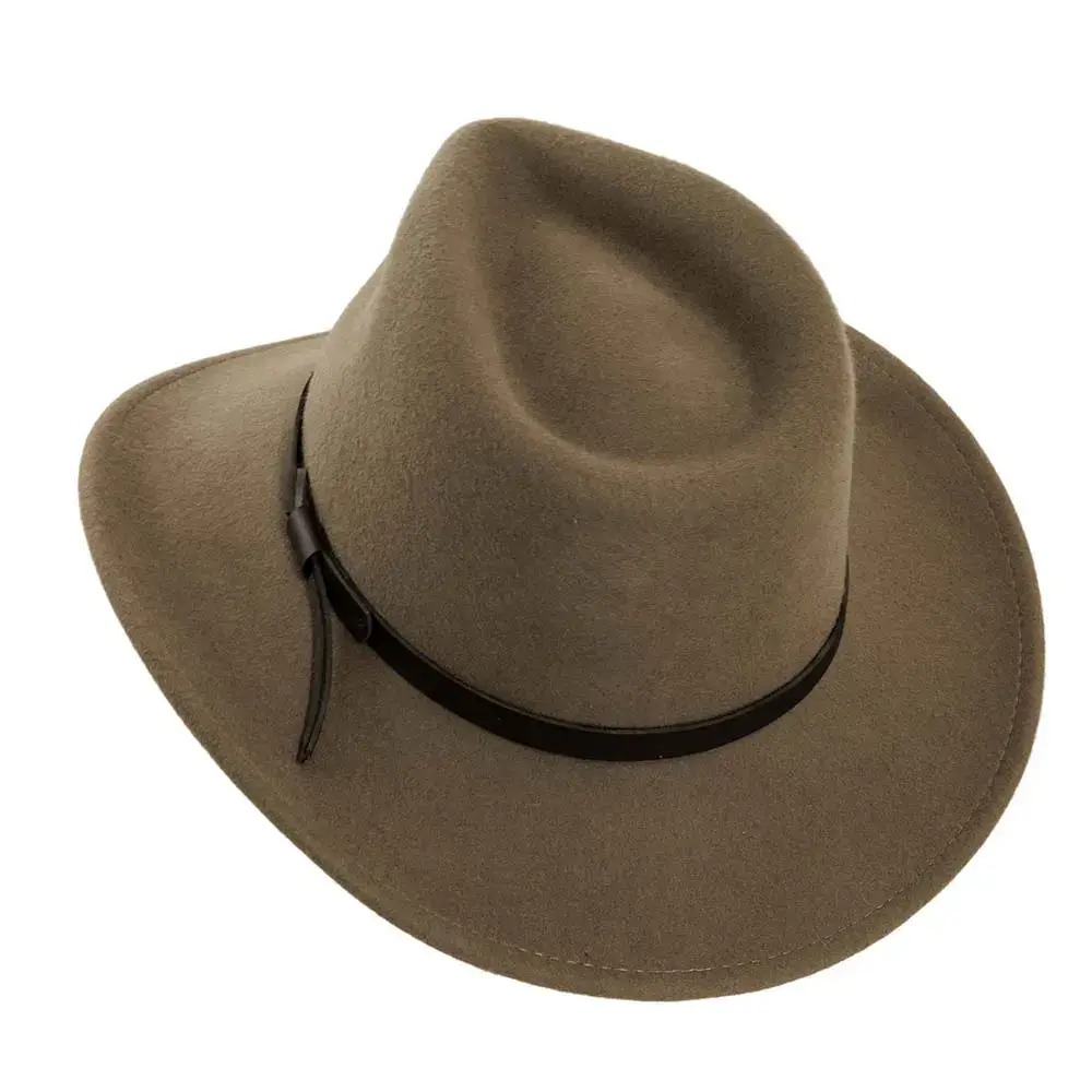 American Hat Makers - Wholesale Fedora - Unisex - Crushable Wool Felt Outback Hat - Style Pathfinder29