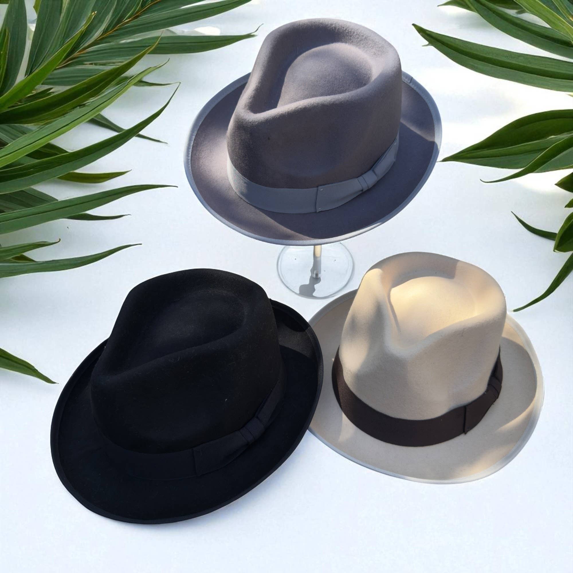 One and Only Accessories - Wholesale Fedora - Women's - Classic Wool Fedora with Ribbon Detail4