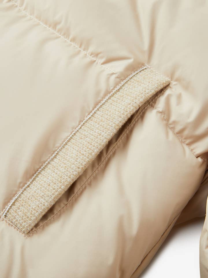 Piumino corto 2 in 1 in flanella beige per la vendita all'ingrosso da parte di Urlazh