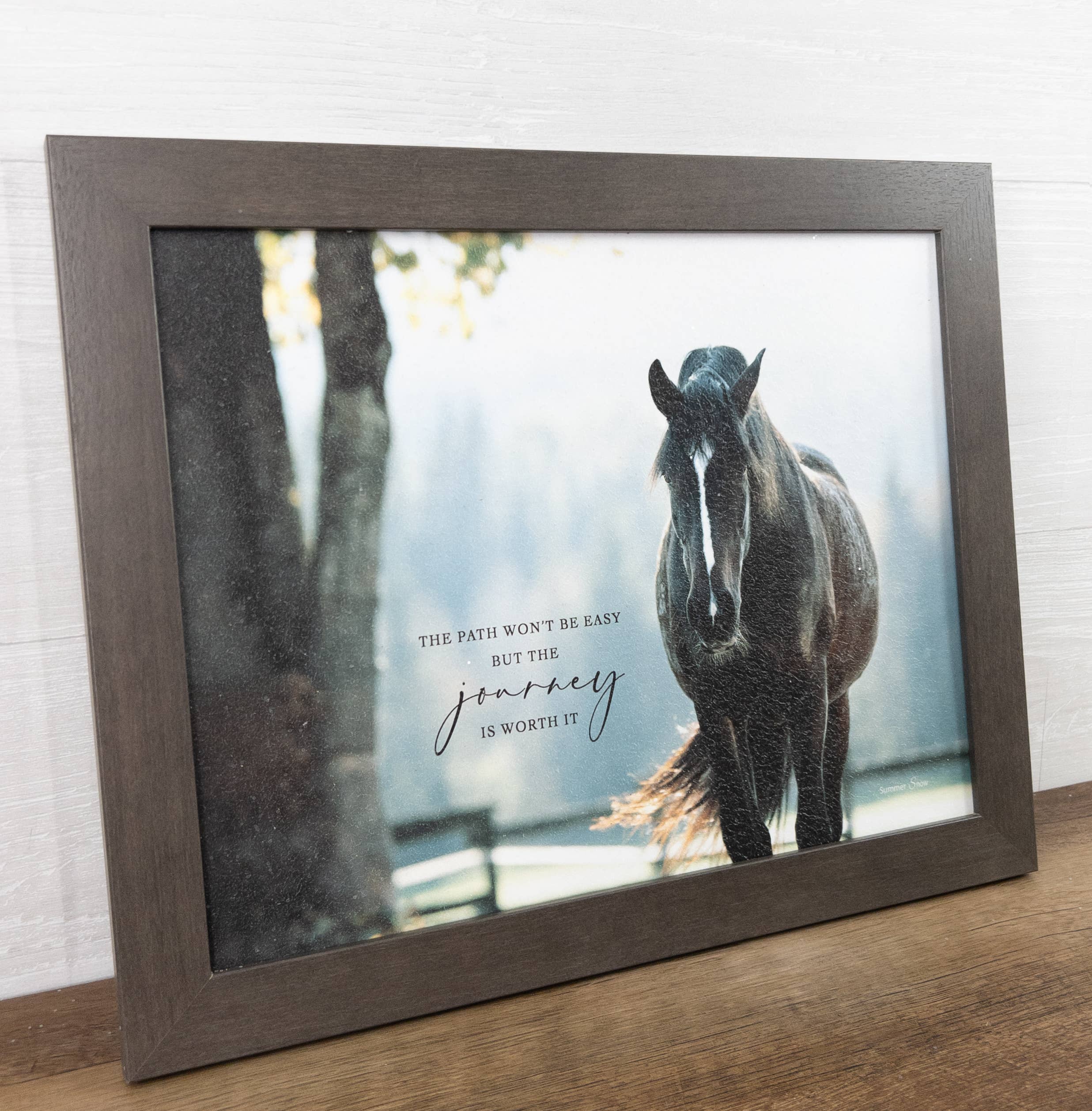 Summer Snow Art - Vente Affiche d'art - Le chemin ne sera pas facile, mais le voyage en vaut la peine. Art équestre2