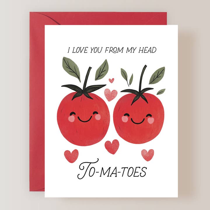 Tomato Love Card for wholesale by Firefly Paper Studio, LLC