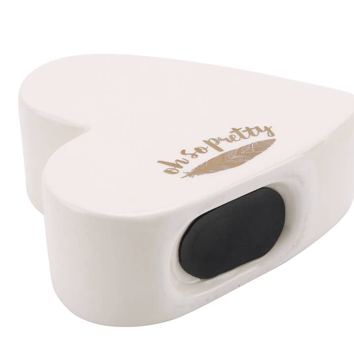 CGB Giftware - Wholesale Money/Piggy Bank - 'Saving For Rings & Sparkly Things' Ceramic Heart Money Box1