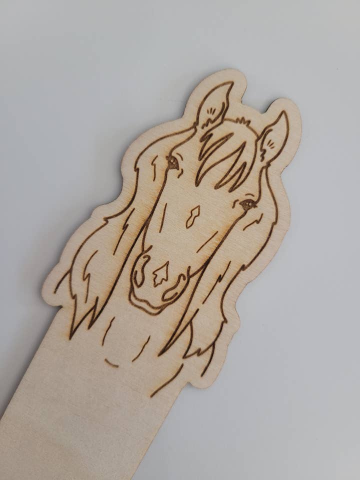 Customizable Wood Bookmark - Horse for wholesale by Black Sheep Design & Gift