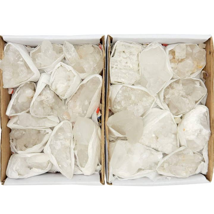 Rock Paradise - Wholesale Spiritual Stone/Crystal - Crystal Quartz Cluster Flat Box - S126TS