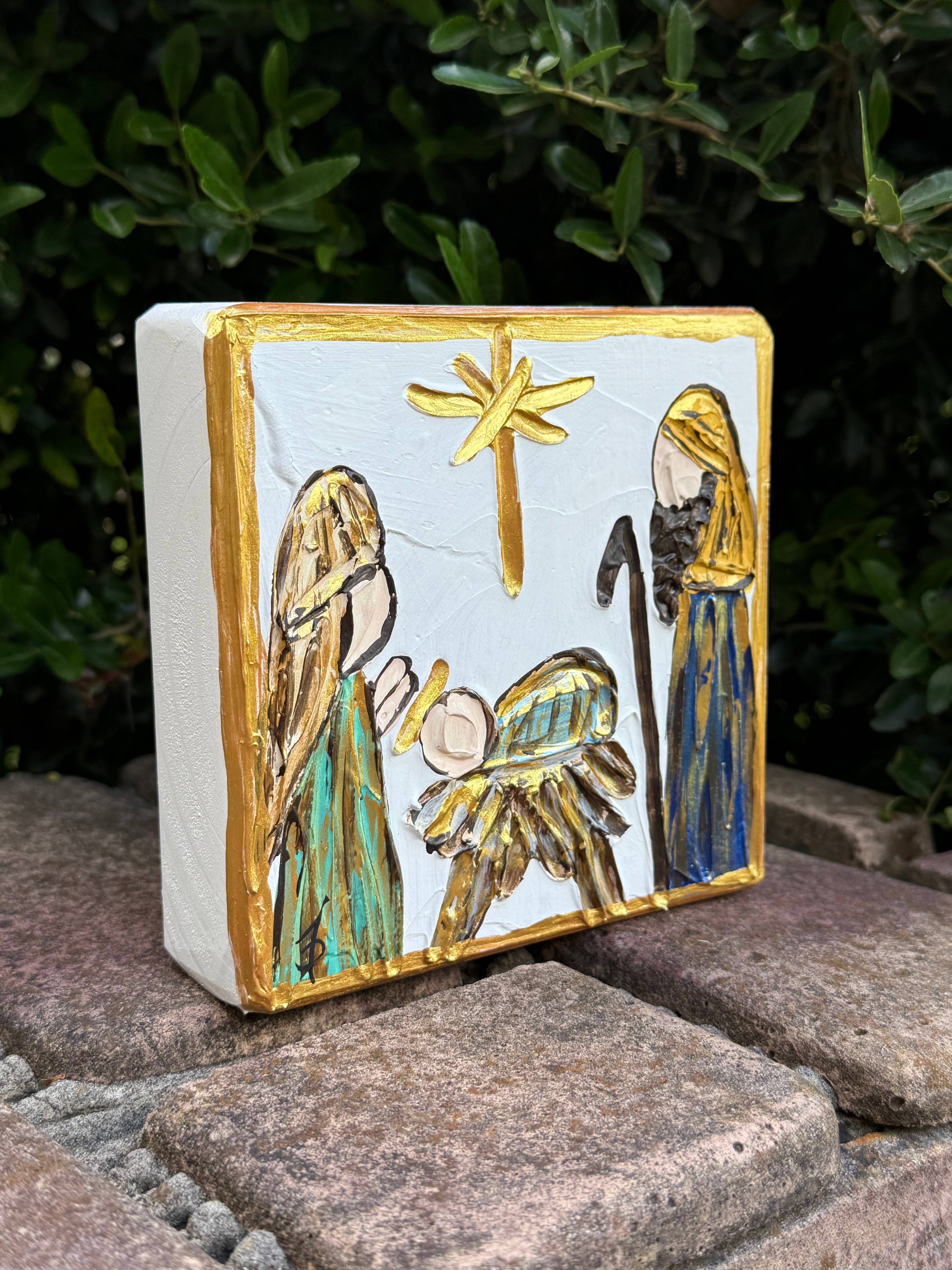 Framesaplenty - Venta al por mayor Decoración navideña - Pequeño bloque de arte de belén7