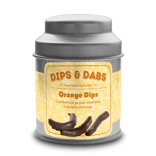 Chokoladedækkede appelsindips for engroshandel hos Goupie