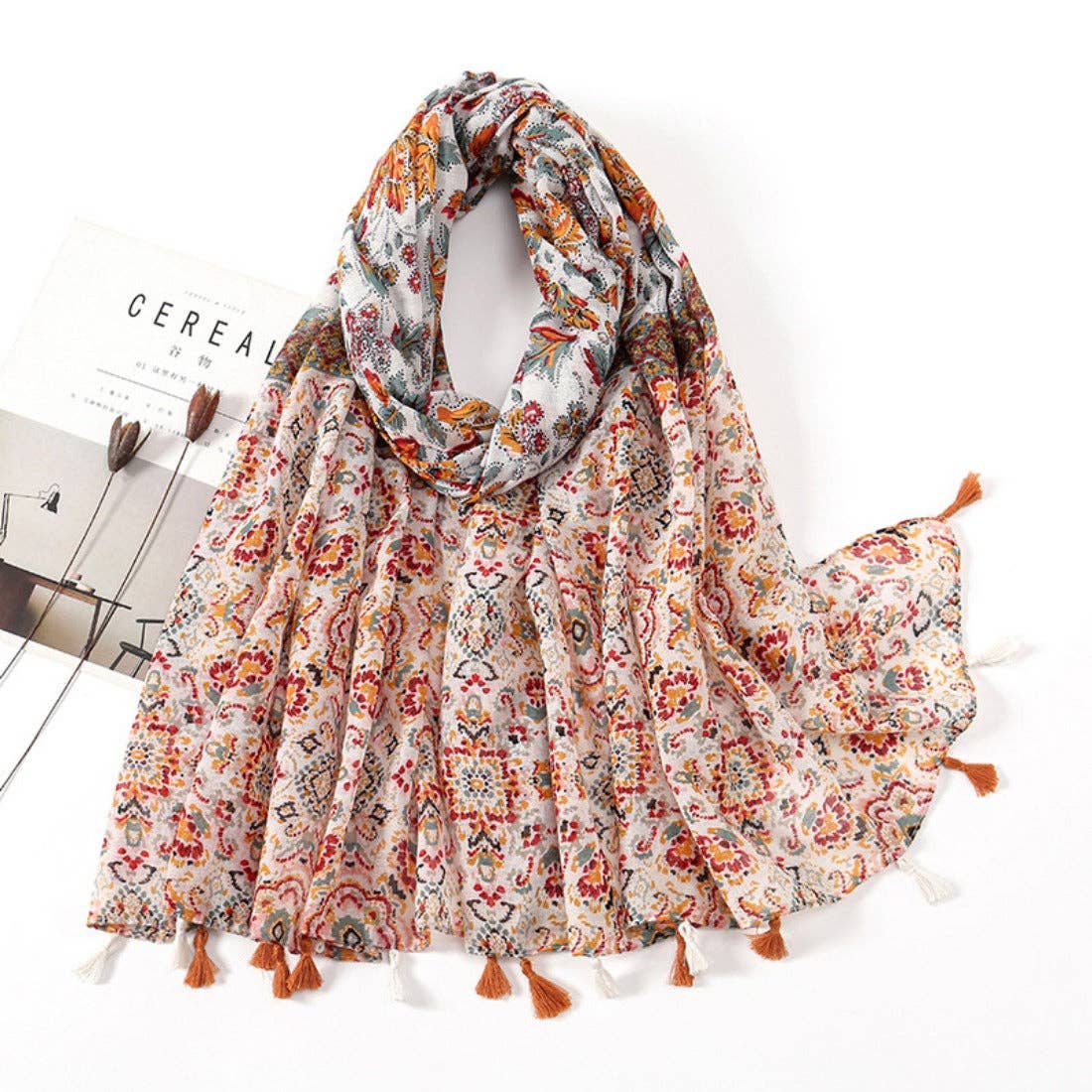 Funkyrel® Atzbranding Limited - Wholesale Sjaal - Dames - Scarvii - Japanse artistieke stijl sjaal8