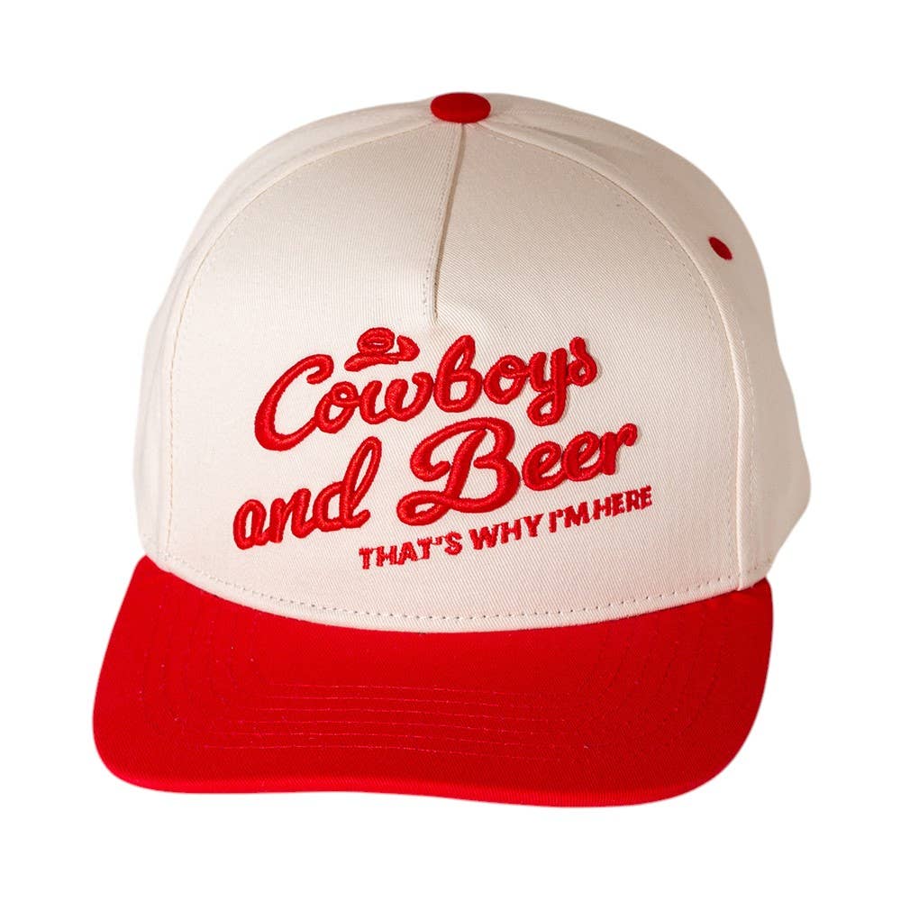 Sensibling Corp. – Großhandel Basecap – Unisex – COWBOY UND BIER Nachricht Gestickte Fünf-Panel-Canvas-Snapback-Baseballkappe10