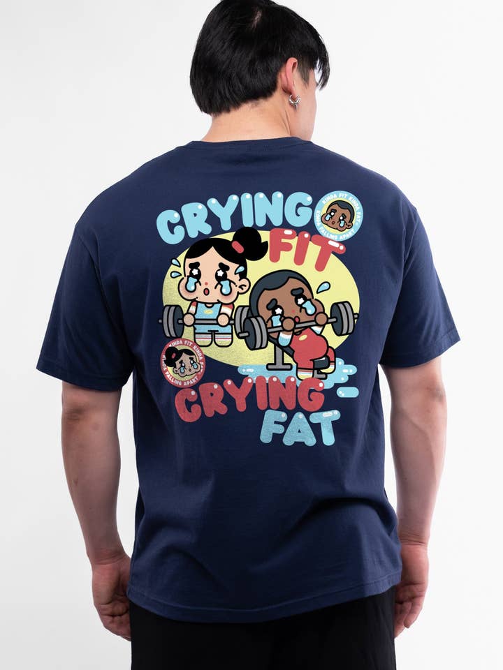 Crying Fit Crying Fat Deluxe Cotton T-Shirt for wholesale by Kinda Fit Kinda Fat