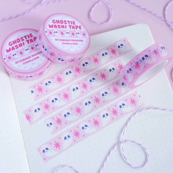 Ghostie Washi Tape for wholesale by Radhia Rahman