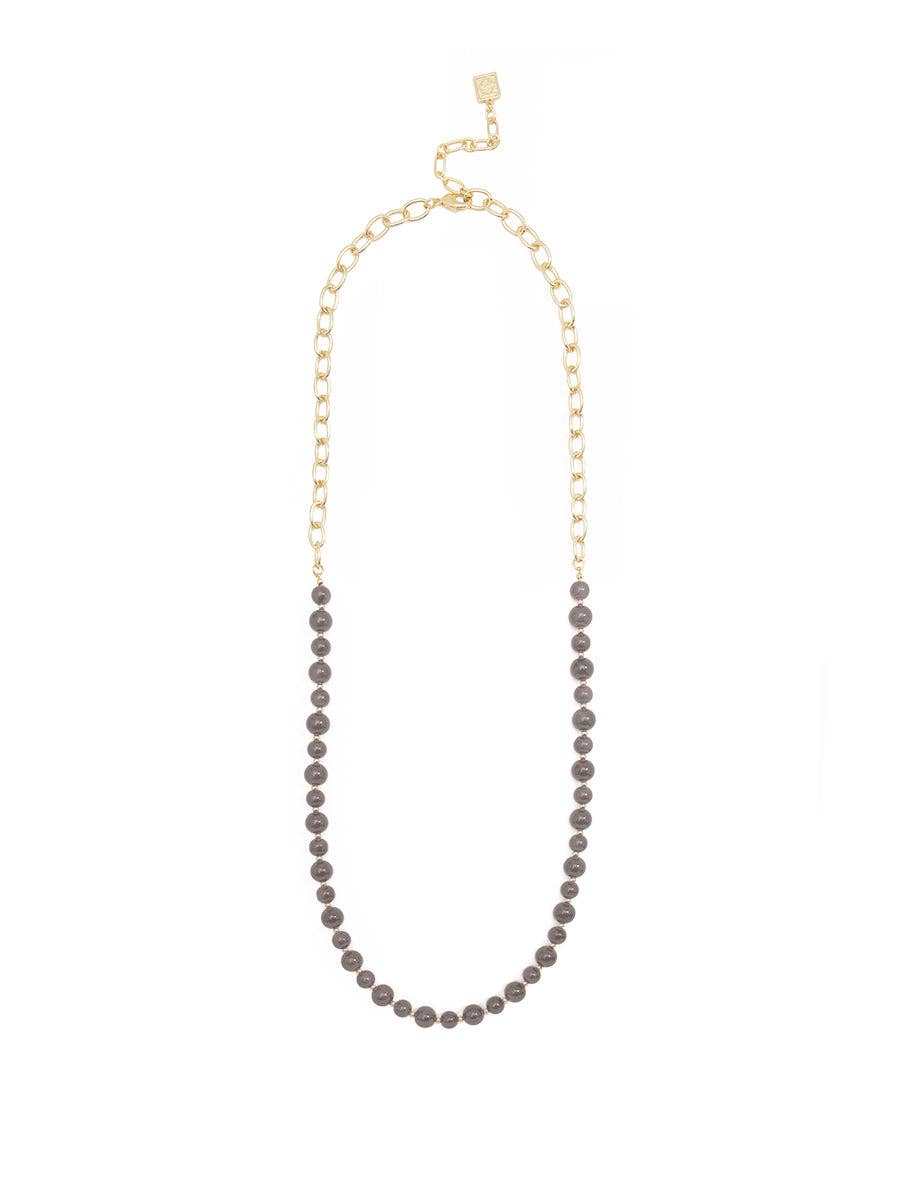 ZENZII Jewelry - Wholesale Beaded/Pearl Necklace - Mixed Glass Bead & Links Long Necklace6