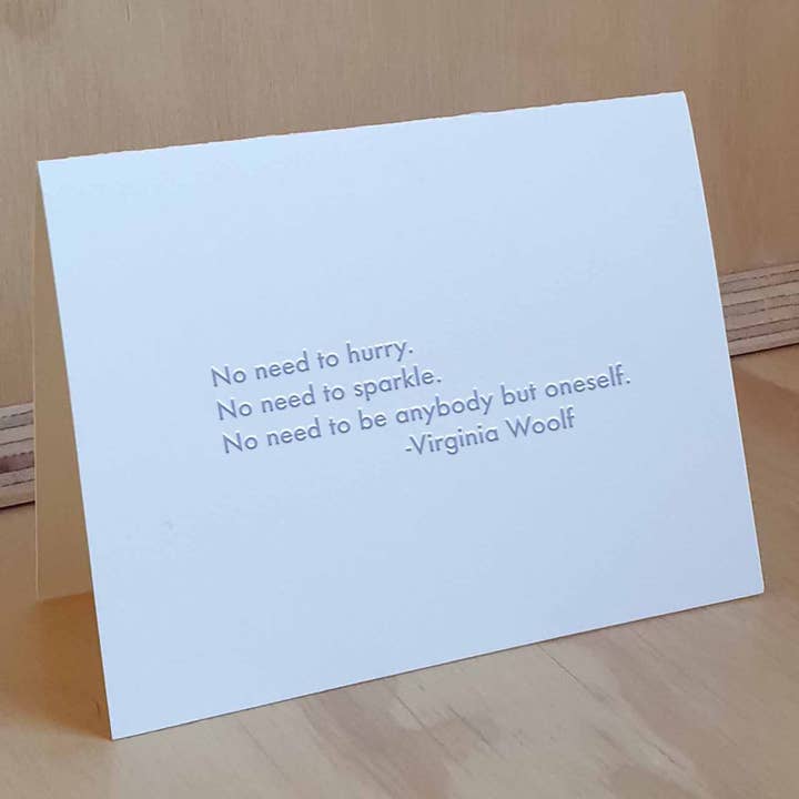 Willowcrest Press - Vente Carte de vœux classique - Virginia Woolf Carte de vœux Motif étincelle