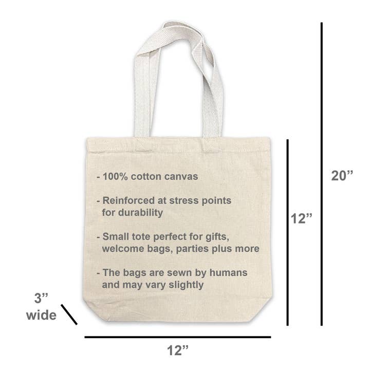 Sockprints - Wholesale Tote Bag - Women's - Small Canvas Tote Bag - Add Your Own Design or Text 3