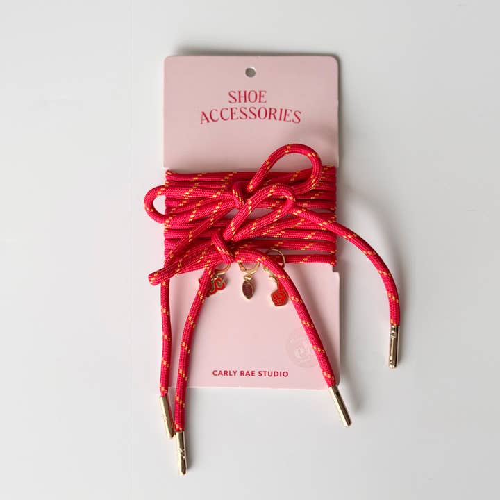 Shoe Charm & Laces Set - Red for wholesale on Faire3