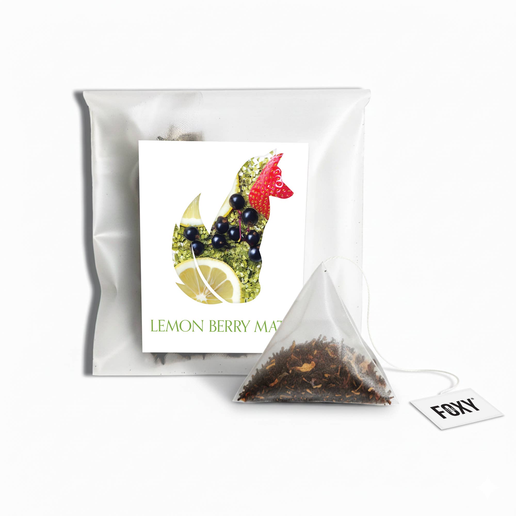 Foxy Tea® – Engroshandel Løs te – Pyramide-tepose til én kop (individuelt indpakket)25