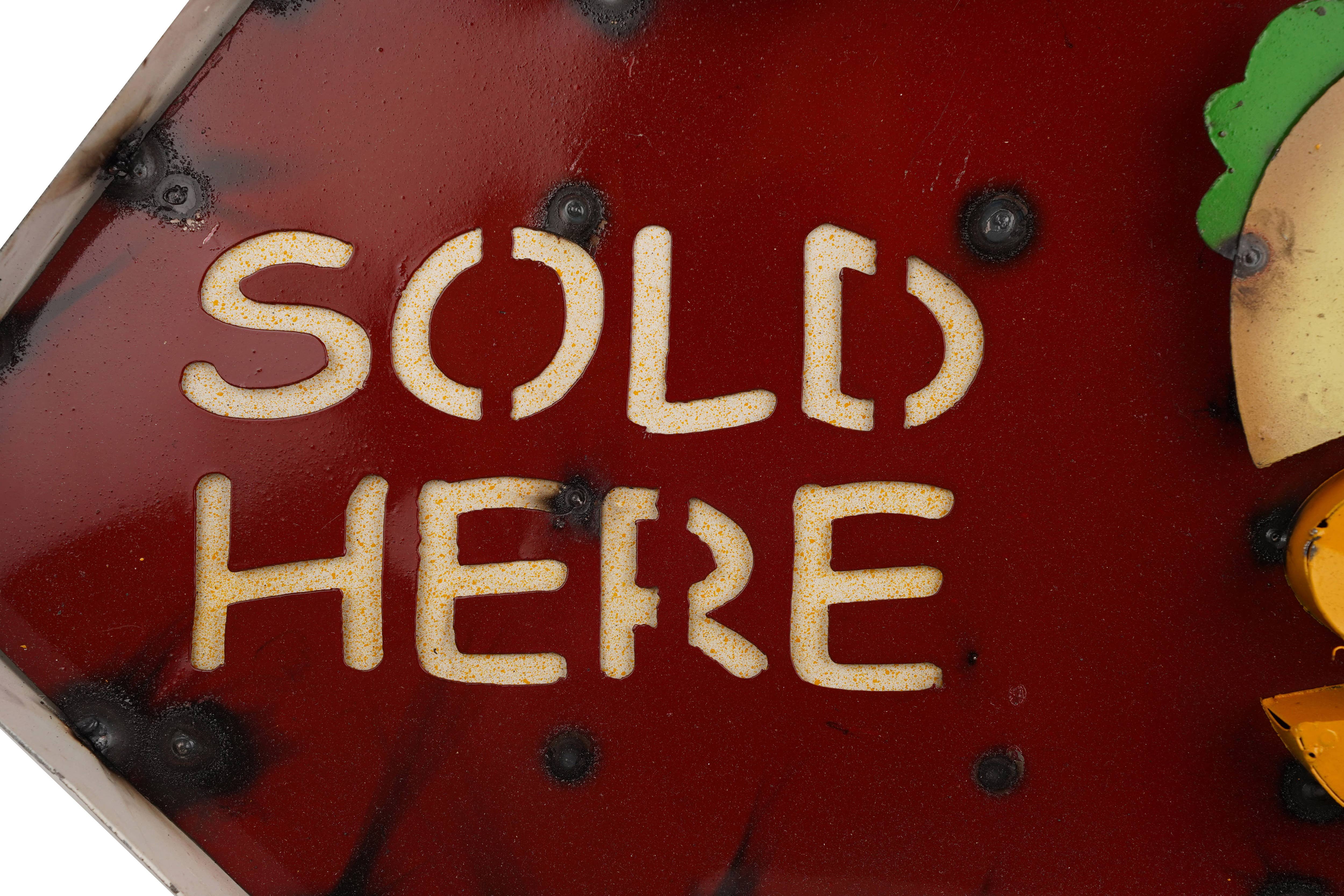 My Amigos Imports - Wholesale Sign - Tacos Sold Here Arrow Metal Sign-21x34H-Wall Decor-NEW1