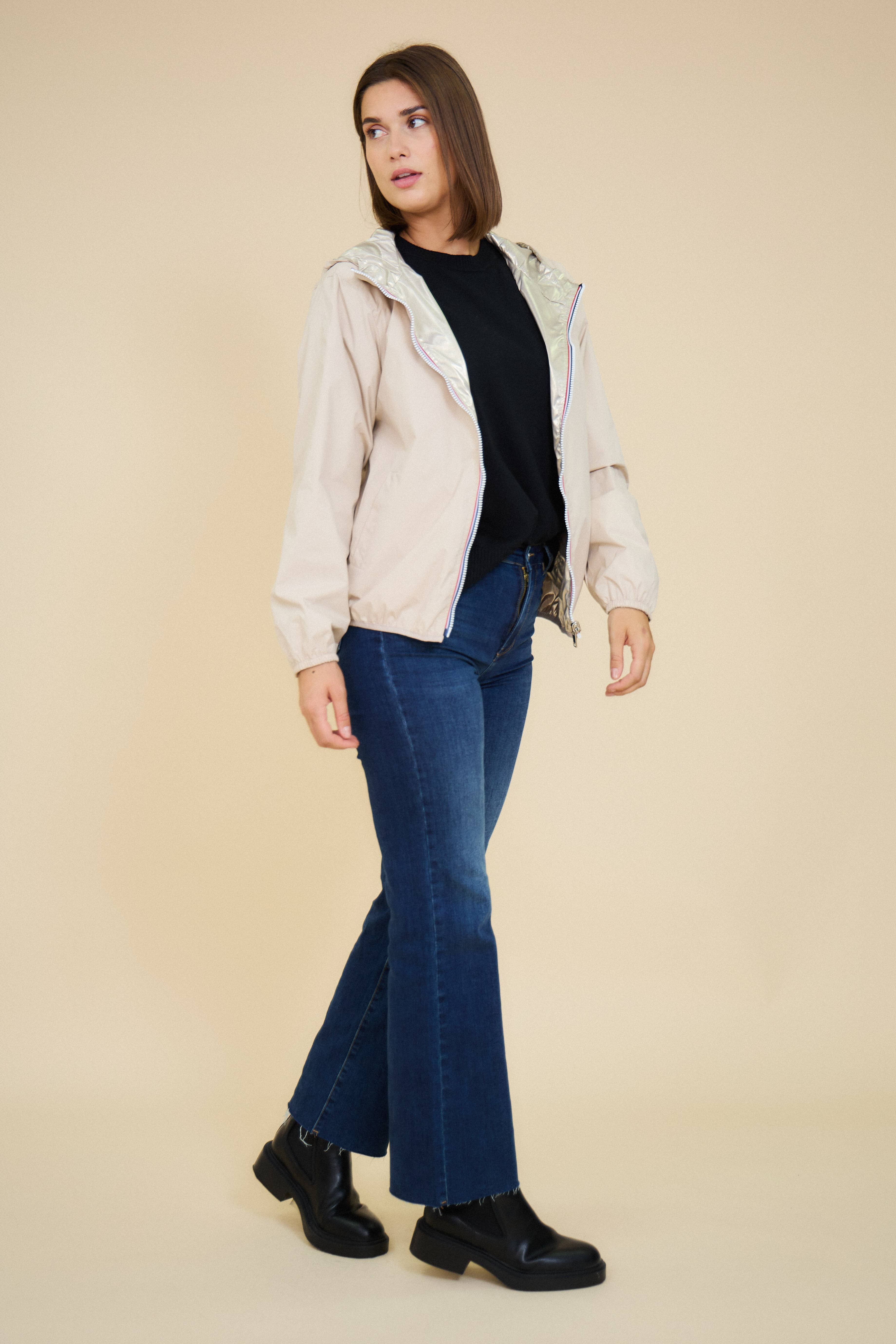 Escandelle Paris - Wholesale Parka - Women's - Short Reversible Waterproof Solid Parka1