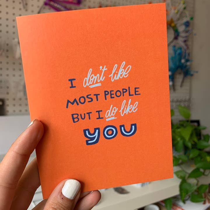 Biglietto «Ma mi piaci» per la vendita all'ingrosso da parte di Good Letters Design