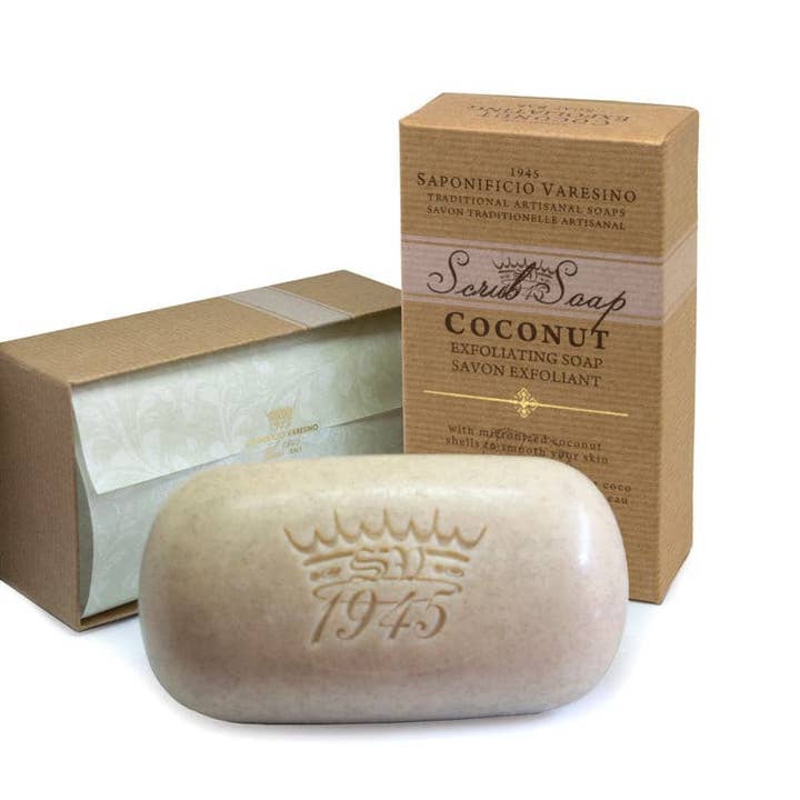 Coconut Scrub Soap Bar for wholesale by Saponificio Varesino 1945