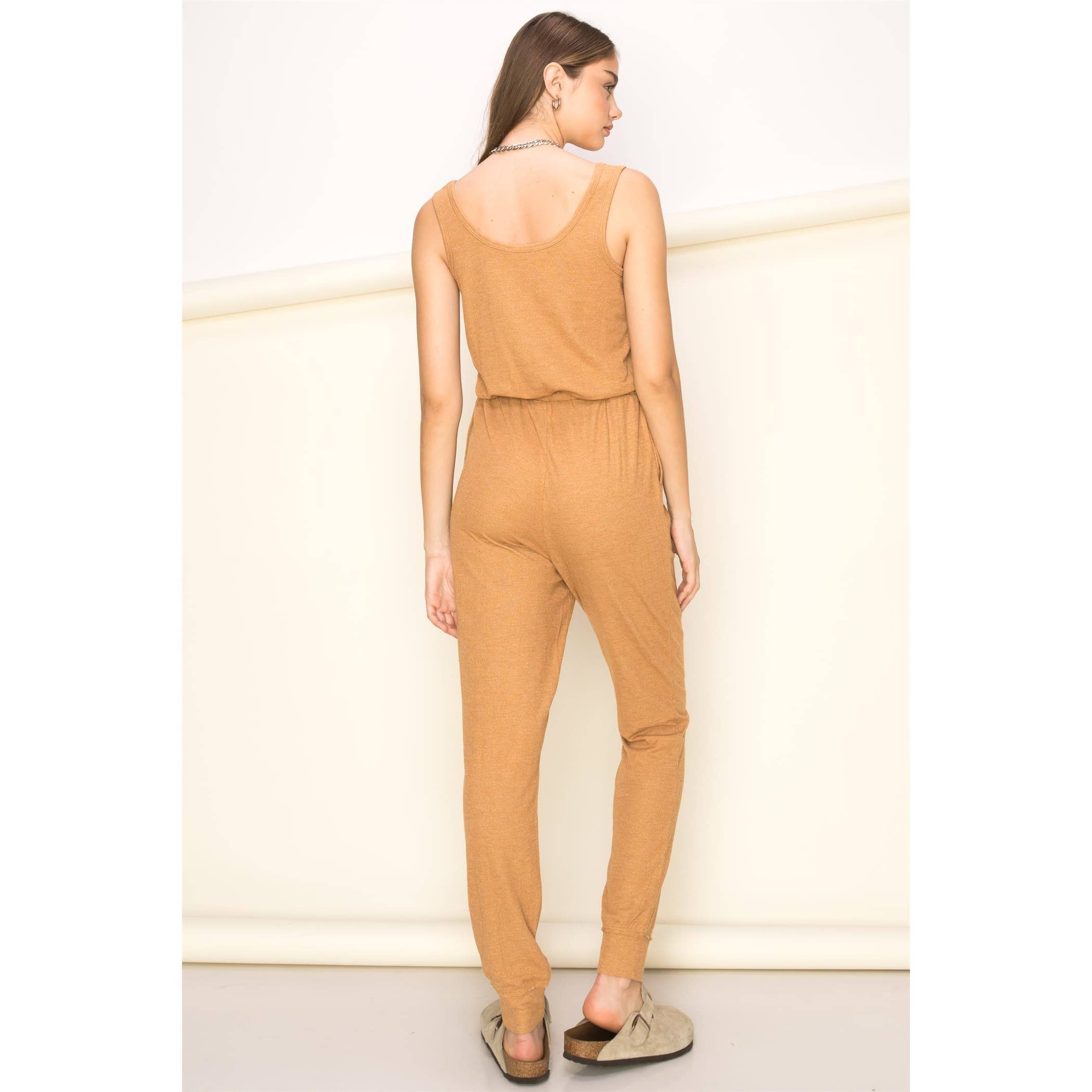 BRUNT SOCKER Ärmlös jumpsuit med dragsko för wholesale på Faire2