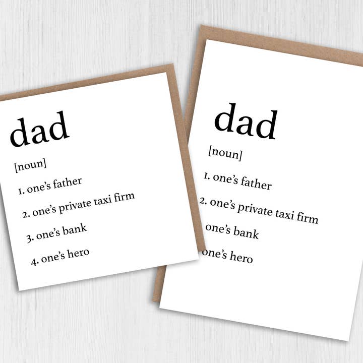 Prints With Personality - Wholesale Birthday Card - Dad birthday card: Dictionary definition of father/dad12