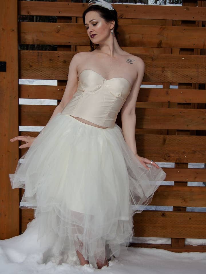 Anna Tulle Skirt Tea Length / Wedding Skirt / Wedding Dress for wholesale by Rose Red Bridal