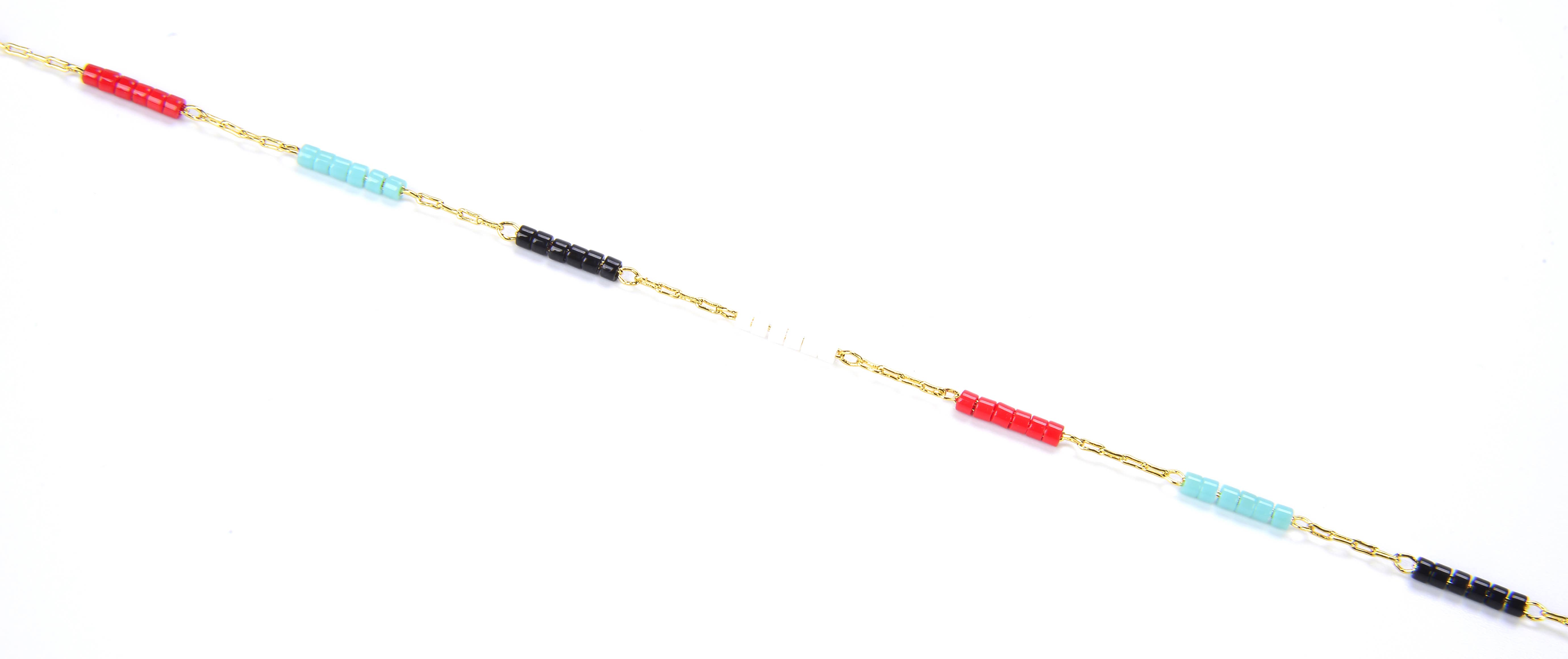 Beads Creation - Wholesale Beads - Japanese Seed Bead Crystal Beaded Chain by Foot, CH0531