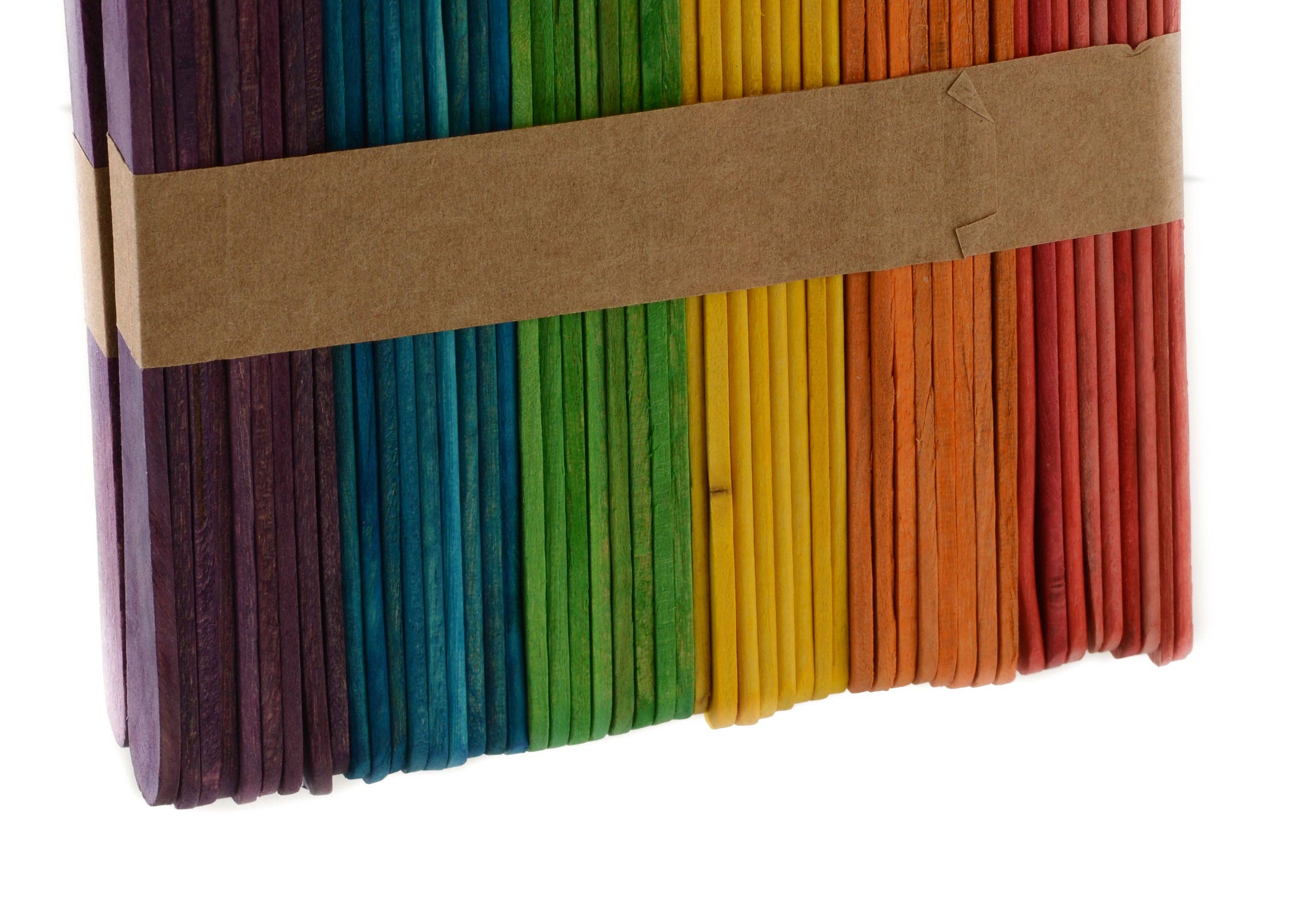 EcoQuality - Wholesale Craft Supplies - Multi Colored Wooden Craft Sticks - Great for Arts and Craft1