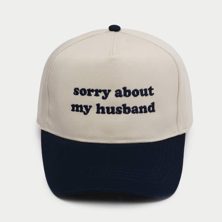 David And Young - Wholesale Baseball Cap - Unisex - Valentine SORRY ABOUT MY HUSBAND Two Tone Baseball Cap4