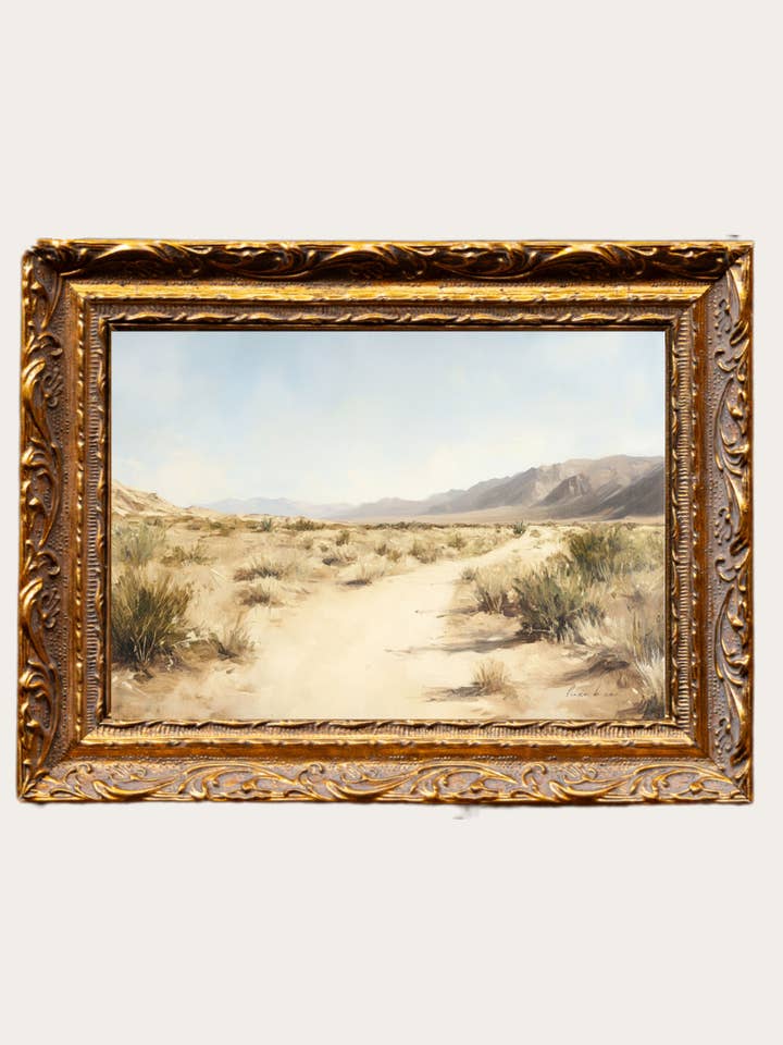 Mojaveöknen | Fransk mässingsinspirerad guldramkonst för wholesale av Luxe B Co